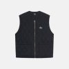 Stussy Denmark | Stussy diamant quiltet vest sort unisex 8NV2P350