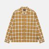 Stussy Denmark | Stussy eddie plaid skjorte med lynlås sennep unisex 8NV2P500