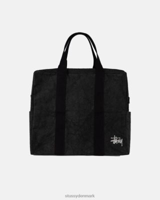 Stussy Denmark | Stussy flyvetaske i lærred vasket sort unisex 8NV2P442