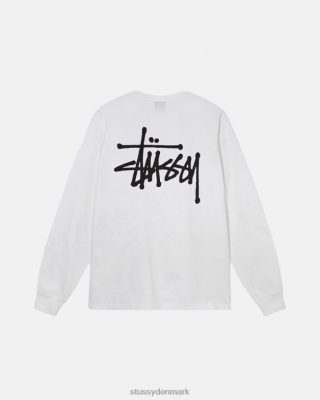 Stussy Denmark | Stussy grundlæggende ls t-shirt hvid unisex 8NV2P56