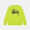 Stussy Denmark | Stussy grundlæggende ls t-shirt keylime unisex 8NV2P59