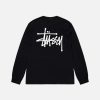 Stussy Denmark | Stussy grundlæggende ls t-shirt sort unisex 8NV2P55