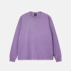 Stussy Denmark | Stussy heavyweight pigment farvet ls crew lavendel unisex 8NV2P85
