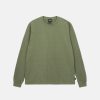 Stussy Denmark | Stussy heavyweight pigment farvet ls crew oliven unisex 8NV2P83