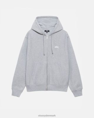 Stussy Denmark | Stussy lager logo lynlås hættetrøje grå lyng unisex 8NV2P139