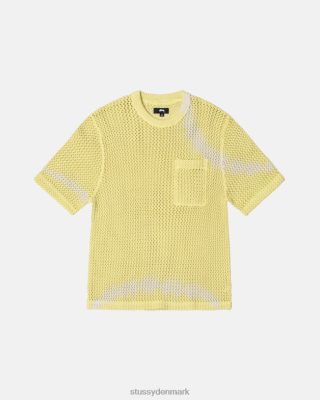 Stussy Denmark | Stussy o'farvet sværvægts mesh besætning bindefarve gul unisex 8NV2P504