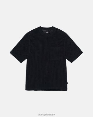 Stussy Denmark | Stussy o'farvet sværvægts mesh besætning solid sort unisex 8NV2P506
