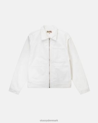 Stussy Denmark | Stussy overfarvet arbejdsjakke med lynlås knogle unisex 8NV2P348