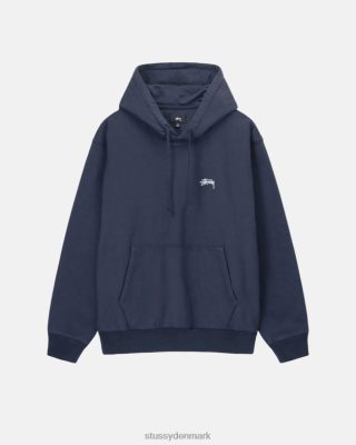 Stussy Denmark | Stussy overfarvet hættetrøje med lagerlogo flåde unisex 8NV2P143