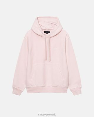 Stussy Denmark | Stussy overfarvet hættetrøje med lagerlogo lt. lyserød unisex 8NV2P126