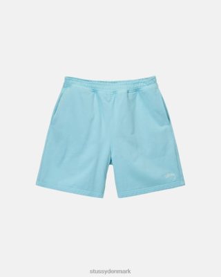 Stussy Denmark | Stussy overfarvet stock logo sweat short blå unisex 8NV2P150