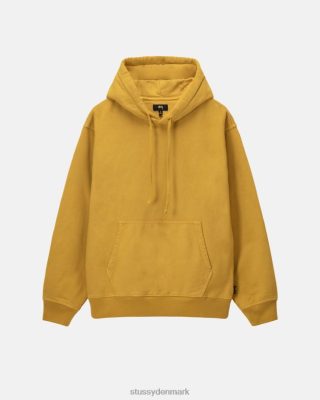 Stussy Denmark | Stussy pigmentfarvet fleece hættetrøje guld unisex 8NV2P226