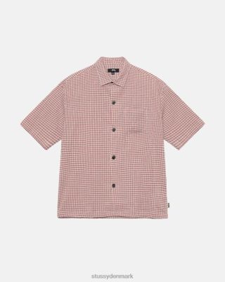 Stussy Denmark | Stussy rynket gingham ss skjorte støvet rose unisex 8NV2P515