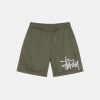 Stussy Denmark | Stussy stor basic mesh kort oliven unisex 8NV2P270