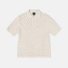 Stussy Denmark | Stussy stor mesh polo sweater elfenben unisex 8NV2P246